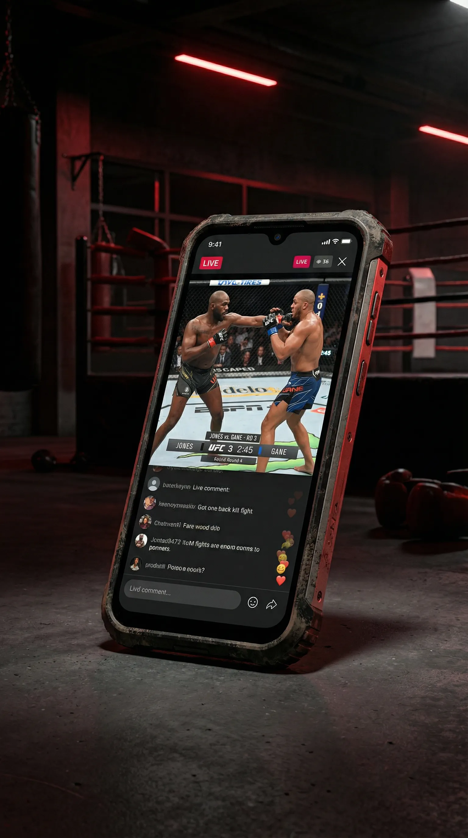 日本伦理 移动端APP格斗直播界面
